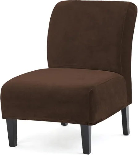 Vista 17 de UCCONO Fundas para sillas decorativas sin brazos, pantuflas de terciopelo grueso para sillas grandes de hotel, protector de muebles extraíble