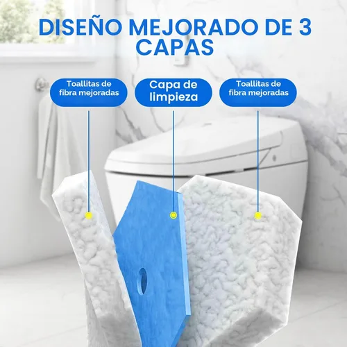 Vista 2 de 30pcs Recambios desechables de la cabeza del cepillo del inodoro