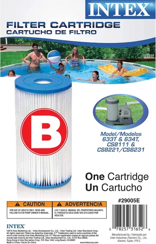 Vista 5 de Intex Cartucho de bomba de filtro de repuesto tipo B para piscina (10 unidades)