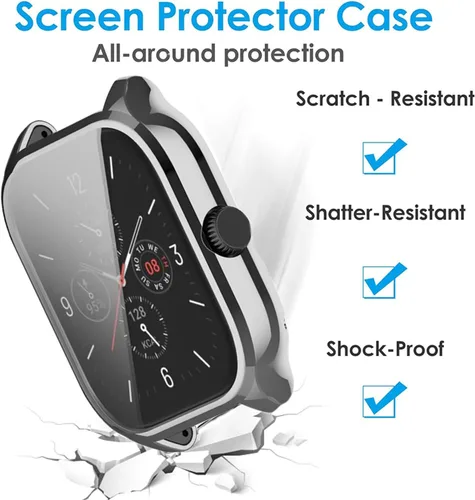 Vista 3 de Rc-Z Paquete de 2 fundas protectoras de pantalla para reloj inteligente Amazfit GTS 4, TPU suave, ultrafina, cubierta completa, accesorios