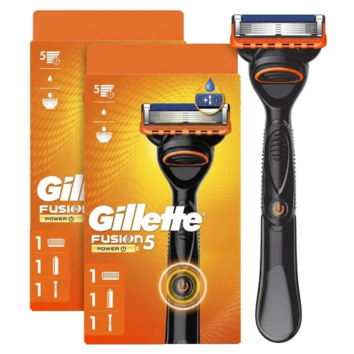 Vista 11 de Gillette Fusion5 Power Razor para hombres, 1 mango de maquinilla de afeitar Gillette Power + 1 repuesto de cuchilla