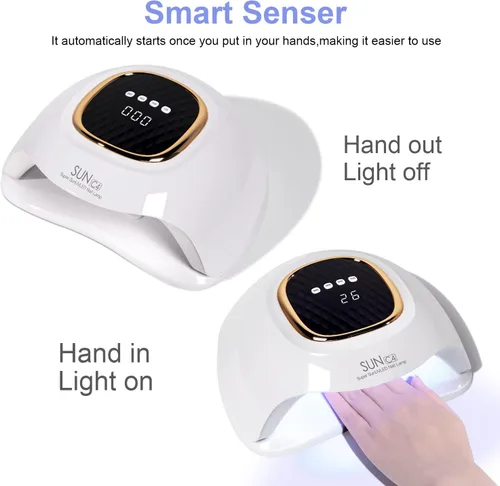 Vista 8 de MIRAGE LAYON Lámpara de Uñas UV - Secado Rápido, Potente y Eficiente, Lámpara LED de Uñas con 4 Ajustes de Tiempo y Sensor Automático Infrarrojo