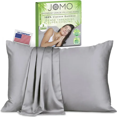 Vista 12 de Fundas de almohada con cremallera, tamaño estándar 26 x 20 pulgadas, 100% viscosa derivada de bambú, paquete de 2, color crema, fundas de almohada