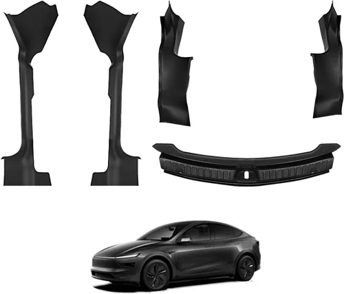 Vista 10 de BestEvMod 2026 2025 2024 Tesla Model 3 Actualización Protector de Parachoques Trasero y Cubierta del Umbral del Maletero Guardas de Parachoques