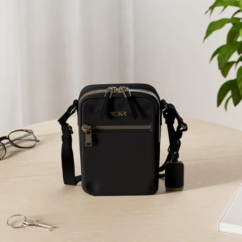 Vista 4 de TUMI Bandolera Persia para mujer Negro y dorado