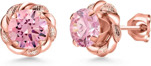 Vista 50 de Gem Stone King Aretes de plata de ley 925 de 0.236 in con piedra natal redonda para mujer