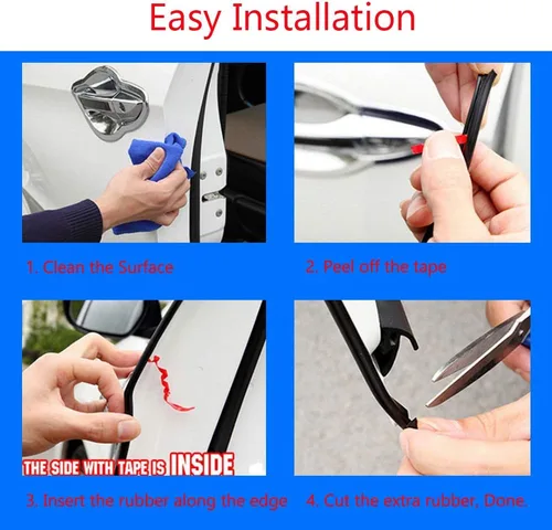 Vista 7 de ESUPPORT - Protector para puerta de auto, forma de U, 16 ft, goma protectora de bordes, contra rayones