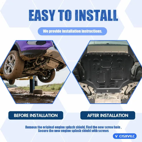 Vista 4 de Guardabarros para motor para Ford Escape 2013 2014 2015 2016 2017 2018 2019, protectores de salpicaduras del motor delantero, adecuados para Ford