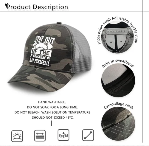 Vista 7 de devor Dad Hats Stay Out of The Kitchen Play Pickleball Dad Hat, Graphic Hats for Women