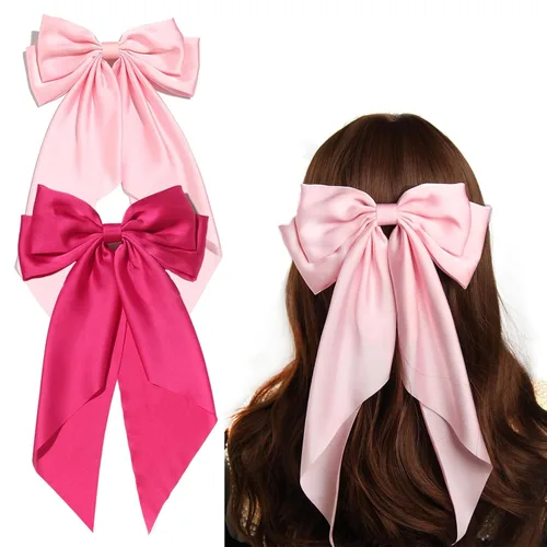 Vista 20 de SUSULU Pinzas para el cabello con lazo de cinta negra con cola larga, horquillas para fiestas y accesorios para mujeres y niñas, 2