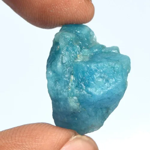 Vista 3 de GEMHUB Aguamarina áspera suelta 26.00 Ct Piedra curativa Aguamarina Azul Cielo Natural, Aguamarina áspera para Joyería, Gema, Brasil - Aguamarina