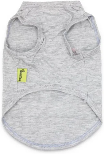 Vista 4 de Paquete de 2 camisetas para cachorros, ropa para perros pequeños con texto en inglés "I Love My Daddy Momm", talla XS gris Mix