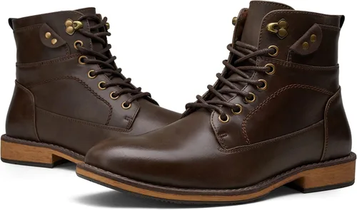 Vista 3 de Vostey Men's Motorcycle Boots Business Waterproof Ankle Boots Casual Oxford Boots for Men
