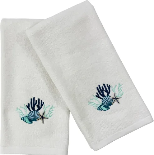 Vista 15 de Serafina Home Toallas de mano náuticas para huéspedes: Coastal Love Anchors The Soul, 2 piezas suaves y absorbentes