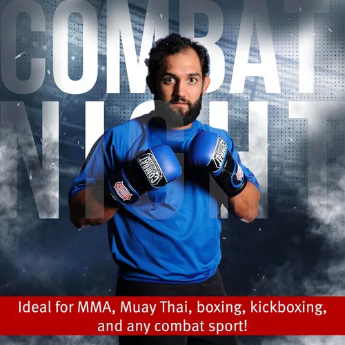 Vista 5 de Combat Sports Max Strike - Guantes de entrenamiento de MMA, guantes de palma abierta para MMA, Muay Thai y Kickboxing, rojo, talla L