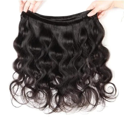 Vista 3 de Body Wave Human Hair Bundles with Closure 10A Brazilian Human Hair 3 Bundles with 4x4 HD Lace Closure Free Part 100% Unprocessed Virgin Hair Natural