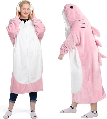 Vista 24 de Waitu Manta Ponible de Oso con Capucha, Divertidos Disfraces de Halloween, Regalos de Cumpleaños para Mujeres, Hombres, Niños y Niñas, Manta