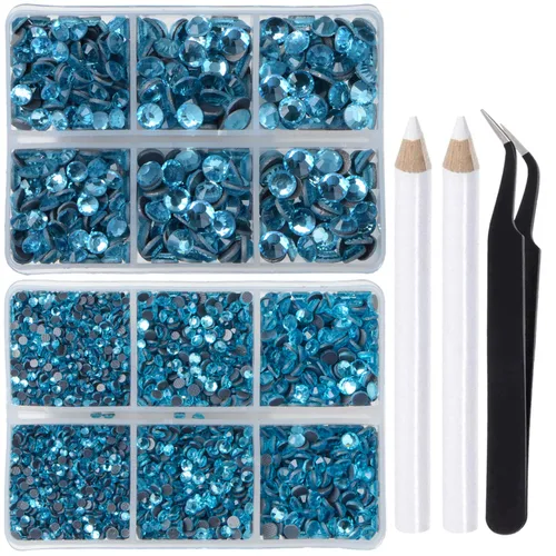 Vista 44 de LPBeads 10000 unidades de diamantes termoadhesivos SS6 amatista con parte trasera plana, gemas de diamantes de imitación de cristal redondas