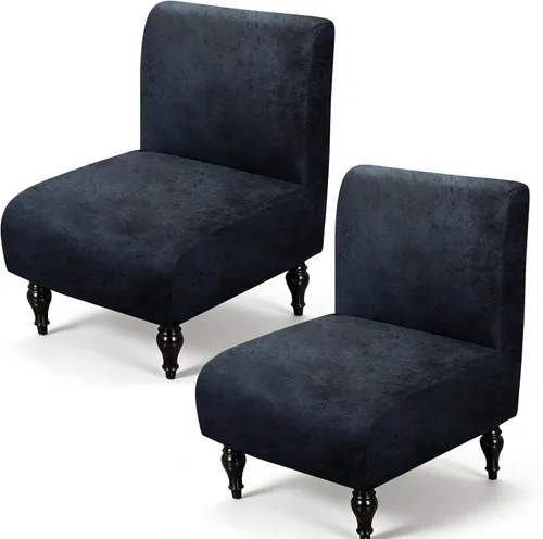 Vista 18 de ANARACHON Funda para silla decorativa sin brazos, extraíble, lavable, antideslizante, protector de muebles para el hogar, hotel, sala de estar