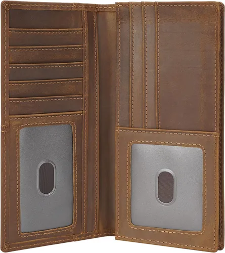 Vista 2 de Polare - Cartera larga y plegable de piel de vaca para hombre