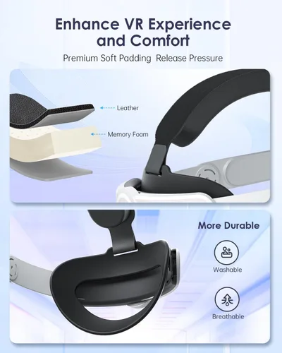Vista 4 de Maecker vr Headstrap Compatible with Meta Quest 3 Head Strap for Oculus Quest 3 Accessories Comfortable Stable Elite Strap Replacement