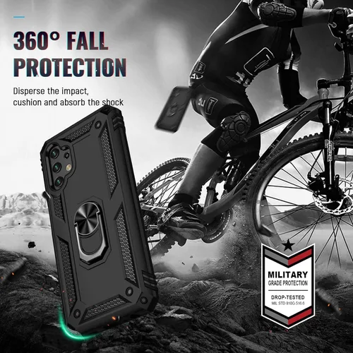 Vista 5 de Funda para Galaxy A13 LTE 4G, (no para 5G) con protector de pantalla, [grado militar] de 16 pies, con función de atril magnético, funda protectora