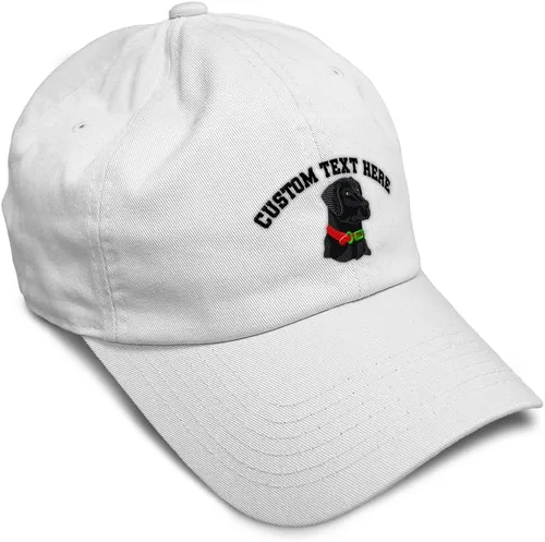 Vista 42 de Gorra de béisbol suave negra con cabeza de laboratorio bordada para perros, sarga de laboratorio negra, de algodón, con mosca de dragón, sombreros