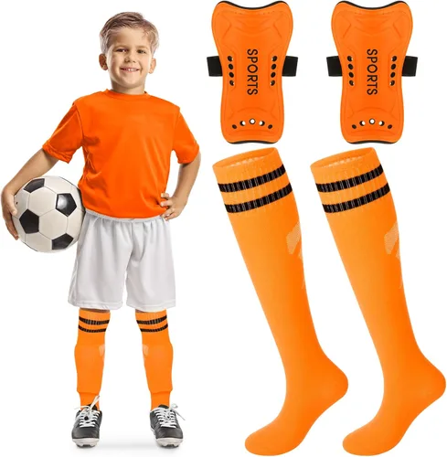Vista 18 de Syhood - Espinilleras y calcetines de fútbol para niños pequeños y jóvenes, almohadillas protectoras ligeras para espinillas para niños de 3-5