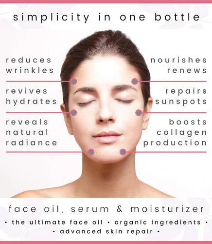 Vista 2 de Suero oleoso orgánico anti envejecimiento de SOCO Botanicals, exquisita mezcla esencial para el rostro con rhamnus marino, Neroli y COQ10