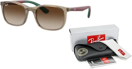 Vista 3 de Ray-Ban Junior RJ9076S - Lentes de sol cuadrados para niños y niñas + paquete con gafas de diseñador iWear Kt