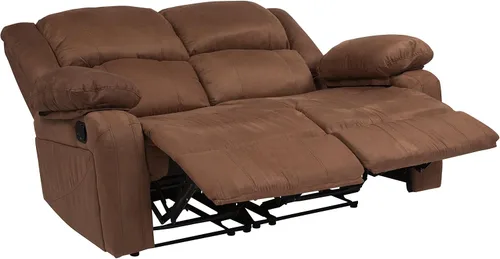 Vista 6 de Flash Furniture - Sofá unipersonal reclinable, Microfibra, Microfibra café chocolate.