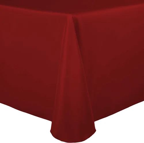 Vista 48 de Ultimate Textile 60 x 102 in Oval Tablecloth Polyester Linen - Machine Washable Stain & Wrinkle Resistant Seamless Design for Dining Events - Aqua