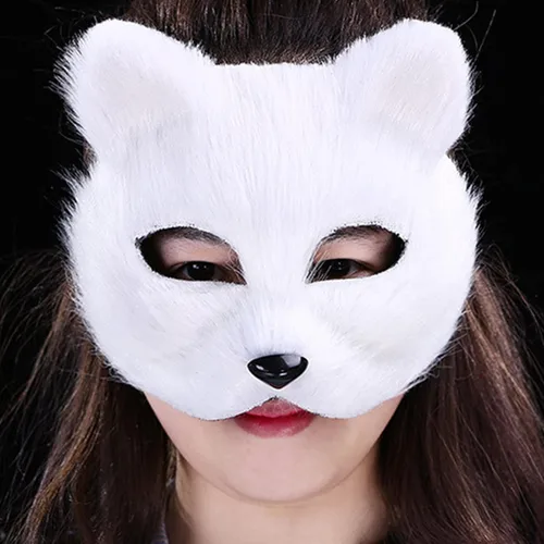 Vista 7 de Forssils Cola de zorro real, esponjosa, cola de zorro peludo, llavero de cola de zorro negro, rojo y blanco, juguete de cosplay para niños