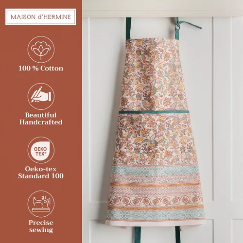 Vista 1263 de Maison d' Hermine Delantales para mujer con bolsillo, 100% algodón (27.50 x 31.50 pulgadas)
