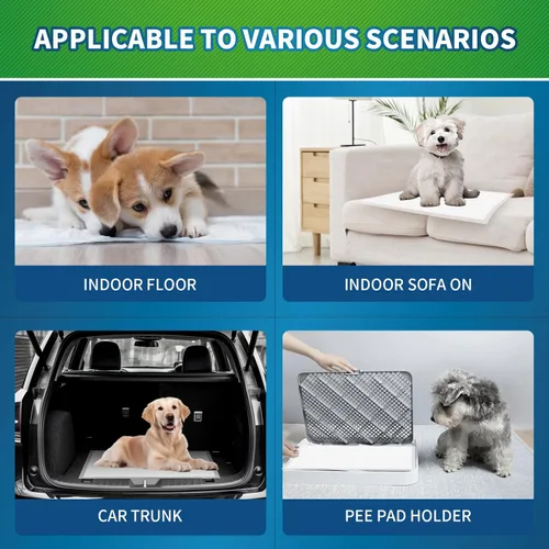 Vista 4 de Almohadillas para orinar para perros, almohadillas de entrenamiento para cachorros, almohadillas desechables mejoradas para control de olores