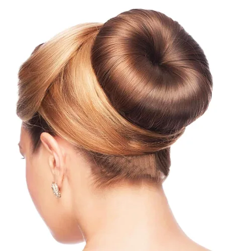Vista 2 de Base de pelo rubio esponja invisible clip peine Bump It Up volumen herramienta moño donut styling inserción extensiones de cabello accesorios