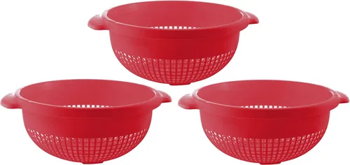 Vista 6 de YBM Home Colador Escurridor de Plástico Profundo con Mango – Hecho de Plástico Seguro para Alimentos Libre de BPA - Duradero y Apto