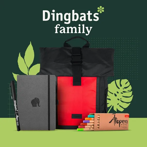 Vista 8 de Dingbats Atopen - Juego de 4 rotuladores de punta fina - 01 03 05 08 Negro