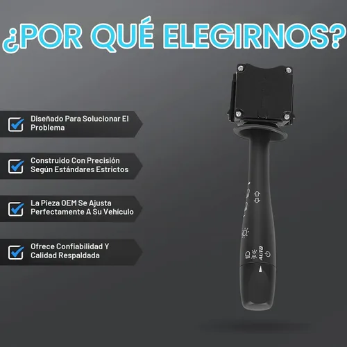 Vista 5 de Interruptor de señal de giro - Compatible con Chevy Malibu 2004-2012, Pontiac G6 2005-2011, Saturn Aura 2007-2009 - Reemplaza D6253E, 20940369