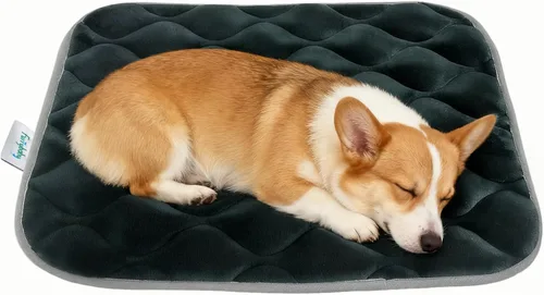 Vista 12 de Furrybaby - Alfombrilla para jaula de perro con base antideslizante lavable a máquina, tapete plano para camita de mascota para dormir