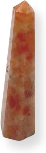 Vista 29 de WholesaleGemShop - Torre de obelisco de piedras preciosas de 3 pulgadas, faceta gigante, cristal de roca de Aura Rock Natural pulido Earth Wand