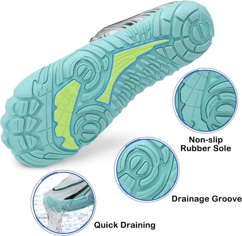 Vista 5 de Scurtain Unisex Mens Womens Athletic Hiking Water Shoes Quick Dry Barefoot Aqua Shoes Swim Shoes Beach Shoes with Drainage