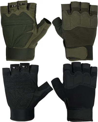 Vista 13 de Guantes sin dedos Fioretto para Airsoft, tiro, medio dedo, caza, senderismo, ciclismo, conducción, motocicleta, escalada, guantes de trabajo M210603