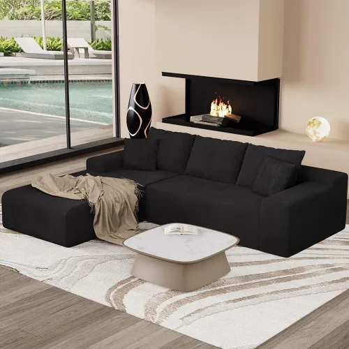Vista 16 de NAYA 69" Oversised Loveseat Sofa, Compressed Boneless Couch with 2 Deep Seat, Modern Upholstered Cloud Couch for Living Room, Bedroom, Apartment, No
