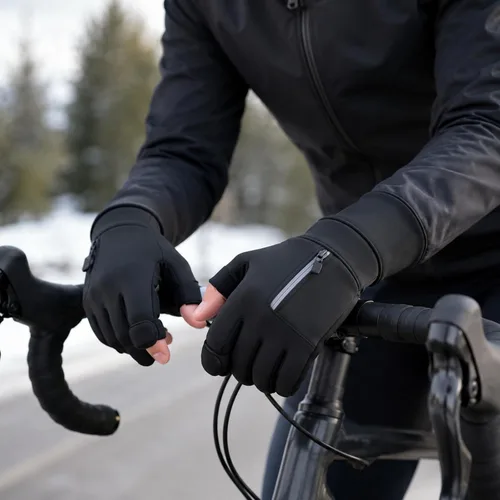 Vista 8 de Guantes de invierno cálidos para pantalla táctil, resistentes al viento y al frío, para hombres y mujeres, adecuados para ciclismo, pesca y correr