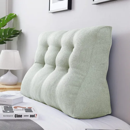 Vista 9 de Almohada de cabeza gruesa de 24 pulgadas de alto para cabecero de cama, almohada de cuña para respaldo de cabecero curvado, almohada alternativa