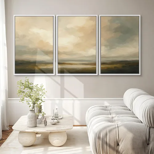 Vista 190 de SIGNWIN Lienzo enmarcado para pared, juego de arte de collage de hojas transparentes en blanco y negro, ilustraciones de naturaleza silvestre, arte