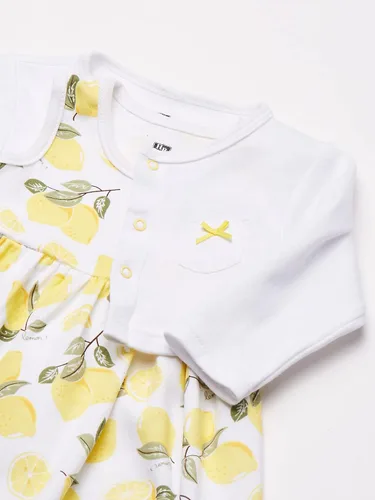 Vista 2 de Hudson Baby Baby Girls' Cotton Dress, Cardigan and Shoe Set