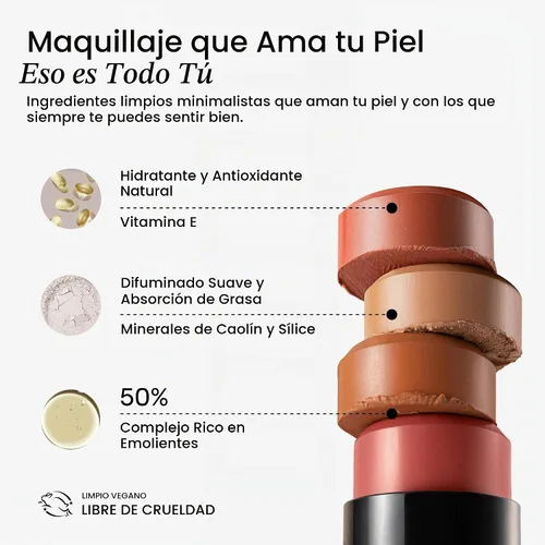 Vista 4 de Nudestix Nudies Bronze All Over Matte Bronzing Stick – 3-in-1 Cream Bronzer for Cheeks, Eyes & Lips with Built-In Brush Natural Contour & beach