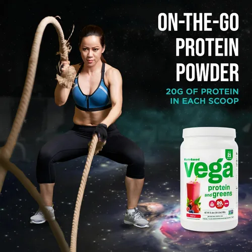 Vista 7 de Vega Proteínas y verduras, baya, proteína a base de plantas Polvo de proteínas más vegetales - Polvo de proteína, ceto-amigable, vegetariano, sin